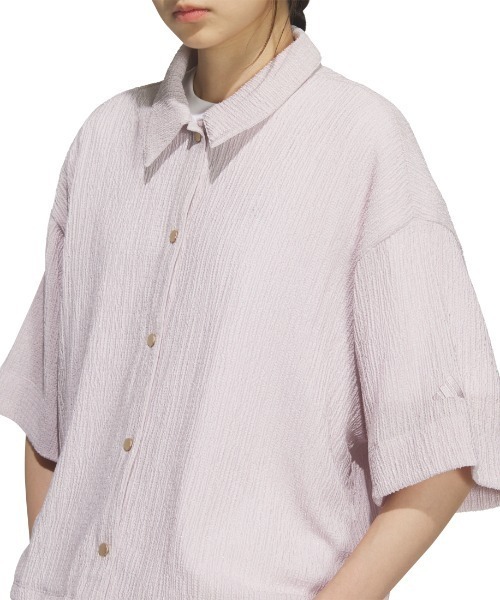 adidas(アディダス)の「【adidas×アルペン限定モデル】アディダス adidas SOFTLUX シアー ルーズフィット 襟付き 半袖シャツ(シャツ/ブラウス・レディース・オフホワイト/グリーン/ブラック/ライラック・S/M/L/XL)」の11枚目の写真