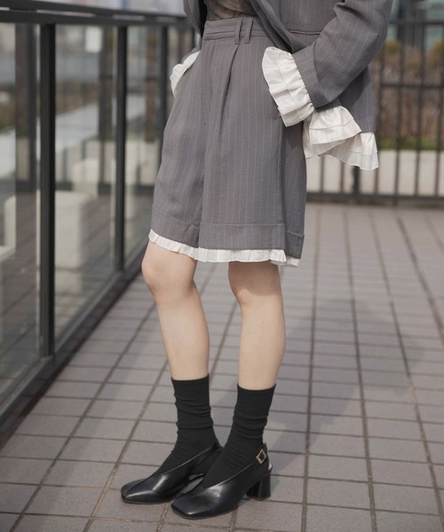 LEPSIM（レプシィム）の「《オフィスライン》アソートショートパンツ　637919（その他パンツ・レディース・ベージュ/チャコールグレー/グレー・FREE）」の10枚目の写真