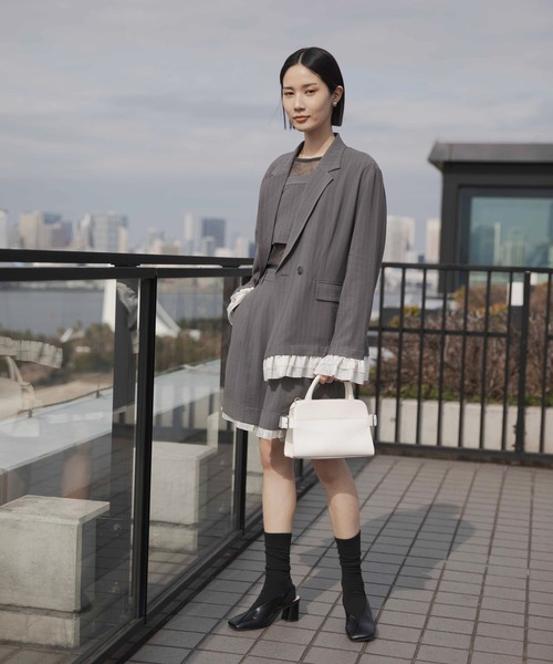 LEPSIM（レプシィム）の「《オフィスライン》アソートショートパンツ　637919（その他パンツ・レディース・ベージュ/チャコールグレー/グレー・FREE）」の12枚目の写真