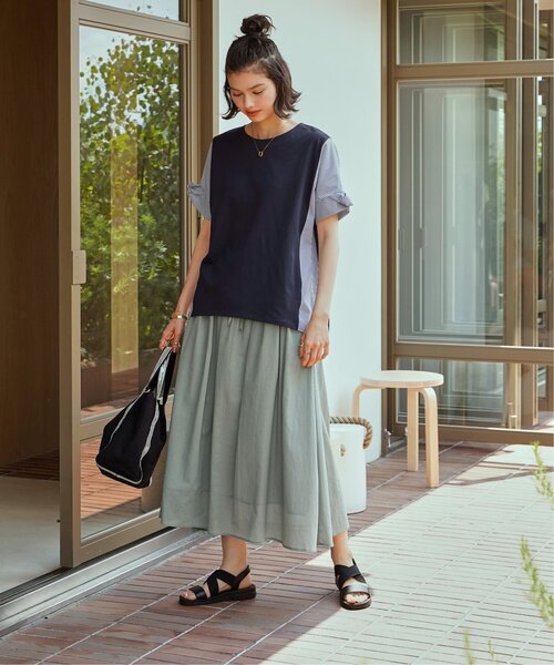 ikka(イッカ)の「軽量クロスベルトサンダル(サンダル・レディース・シルバー系/ベージュ/ブラック/オリーブ・M/L)」の7枚目の写真