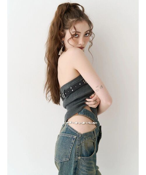 EVRIS(エヴリス)の「ビジューワイドデニムパンツ(デニムパンツ・レディース・インディゴブルー/ライトブルー・SMALL/MEDIUM)」の17枚目の写真