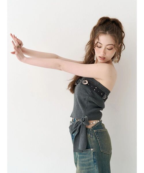 EVRIS(エヴリス)の「ビジューワイドデニムパンツ(デニムパンツ・レディース・インディゴブルー/ライトブルー・SMALL/MEDIUM)」の20枚目の写真