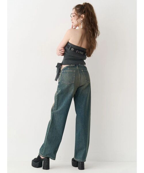 EVRIS(エヴリス)の「ビジューワイドデニムパンツ(デニムパンツ・レディース・インディゴブルー/ライトブルー・SMALL/MEDIUM)」の22枚目の写真