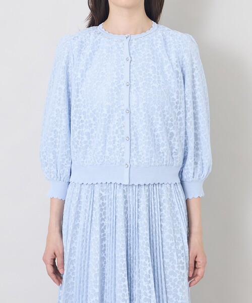 TO BE CHIC(トゥー ビー シック)の「ジャカードレースコンビ カーディガン(カーディガン/ボレロ・レディース・オフホワイト/ブラック/ブルー系その他2・40)」の15枚目の写真