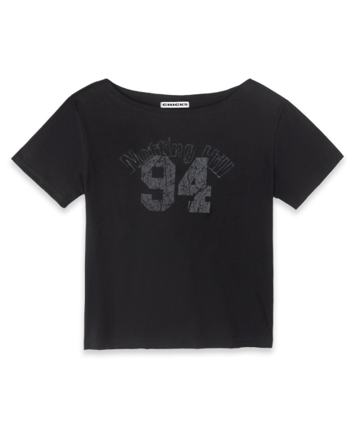 CHICKS(チックス)の「ノッティングヒルフェミニンワンショルダー半袖(3Color)(Tシャツ/カットソー・レディース・ブラック/ホワイト/ライトグレー・FREE)」の4枚目の写真