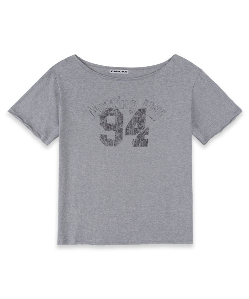CHICKS(チックス)の「ノッティングヒルフェミニンワンショルダー半袖(3Color)(Tシャツ/カットソー・レディース・ブラック/ホワイト/ライトグレー・FREE)」の6枚目の写真