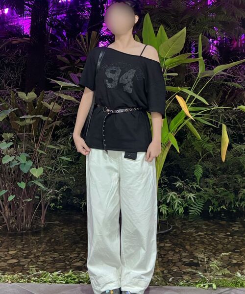 CHICKS(チックス)の「ノッティングヒルフェミニンワンショルダー半袖(3Color)(Tシャツ/カットソー・レディース・ブラック/ホワイト/ライトグレー・FREE)」の18枚目の写真
