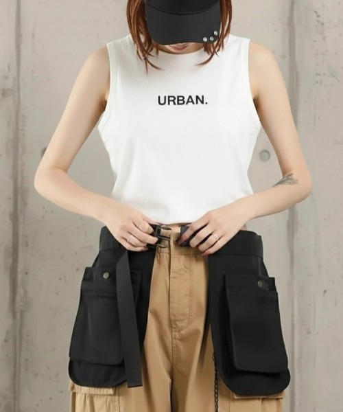 deux amour（ドゥーザムール）の「ポケットウエストベルトバッグ（ボディバッグ/ウエストポーチ・レディース・ブラック・FREE）」の2枚目の写真