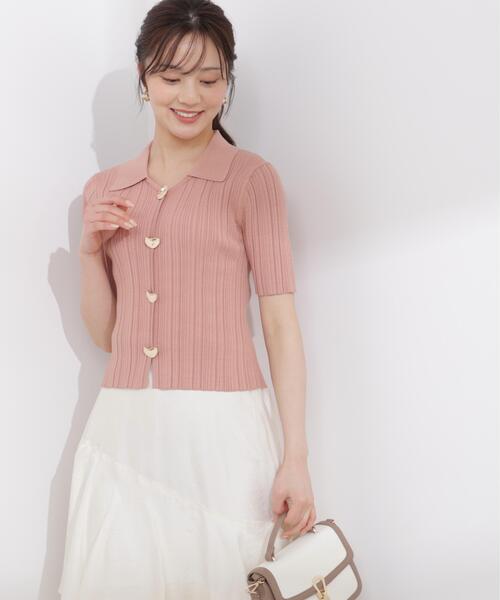 PROPORTION BODY DRESSING(プロポーションボディドレッシング)の「衿付きランダムリブニット / 1216170402(ニット/セーター・レディース・ベージュ/ブラック/オレンジ・MEDIUM/SMALL)」の1枚目の写真