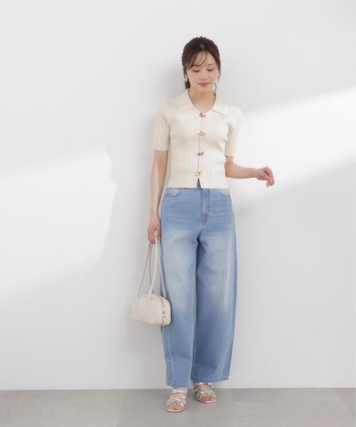 PROPORTION BODY DRESSING(プロポーションボディドレッシング)の「衿付きランダムリブニット / 1216170402(ニット/セーター・レディース・ベージュ/ブラック/オレンジ・MEDIUM/SMALL)」の11枚目の写真