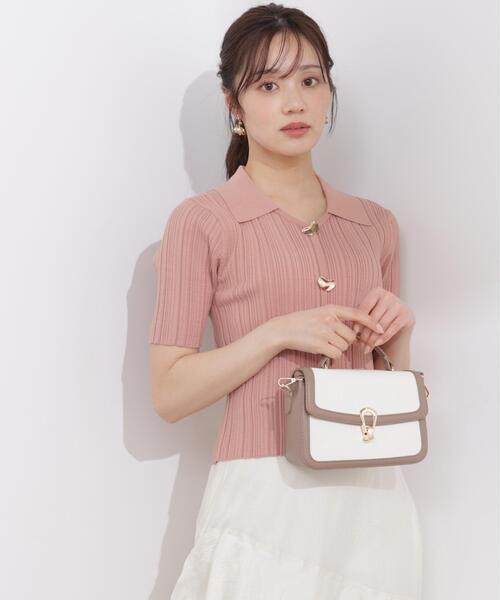 PROPORTION BODY DRESSING(プロポーションボディドレッシング)の「衿付きランダムリブニット / 1216170402(ニット/セーター・レディース・ベージュ/ブラック/オレンジ・MEDIUM/SMALL)」の6枚目の写真