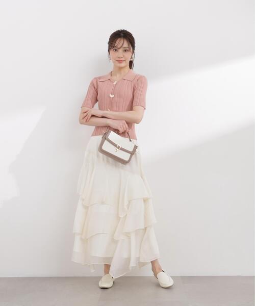PROPORTION BODY DRESSING(プロポーションボディドレッシング)の「衿付きランダムリブニット / 1216170402(ニット/セーター・レディース・ベージュ/ブラック/オレンジ・MEDIUM/SMALL)」の7枚目の写真