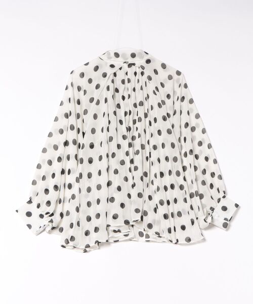 Narcissus（ナルシス）の「【Narcissus】ドットプリーツブラウス（シャツ/ブラウス・レディース・ブラック/ホワイト・FREE）」の10枚目の写真