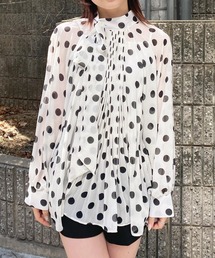 Narcissus | 【Narcissus】ドットプリーツブラウス(シャツ/ブラウス)