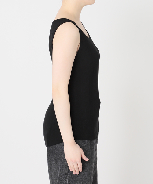 FRAMeWORK（フレームワーク）の「18Gランダムリブニットタンク（タンクトップ・レディース・ブラック/ブラウン/ホワイト・FREE）」の18枚目の写真