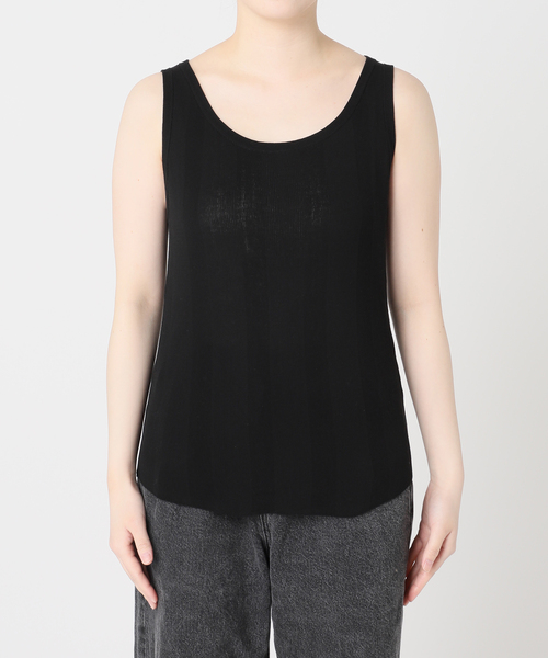 FRAMeWORK（フレームワーク）の「18Gランダムリブニットタンク（タンクトップ・レディース・ブラック/ブラウン/ホワイト・FREE）」の21枚目の写真