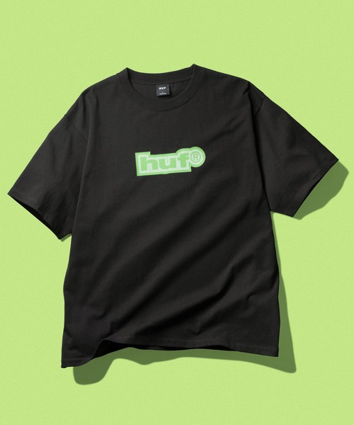 HUF(ハフ)の「89 OUTLINE TEE(Tシャツ/カットソー・メンズ・ダークグリーン/アッシュグレー/ブラック/ホワイト・XXL/XL/L/M/S)」の2枚目の写真