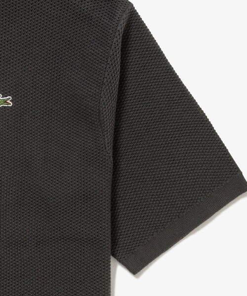 LACOSTE(ラコステ)の「コットン×ナイロン 鹿の子メッシュニットTシャツ(Tシャツ/カットソー・メンズ・ブラック/ダークアッシュ・5/4/2/3)」の11枚目の写真