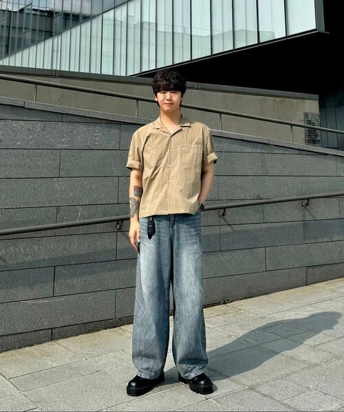 DECET（デケト）の「[リネンライク]リネンライクバルーンワイドジーンズ DCPT060ミッドブルーB（デニムパンツ・メンズ・その他・28/30/32/34/26）」の18枚目の写真