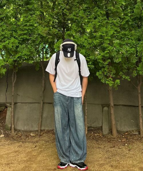 DECET（デケト）の「[リネンライク]リネンライクバルーンワイドジーンズ DCPT060ミッドブルーB（デニムパンツ・メンズ・その他・28/30/32/34/26）」の21枚目の写真