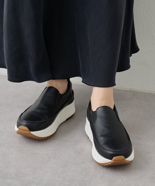 BEARDSLEY（ビアズリー）の「レザースリッポン（スニーカー・レディース・ホワイト/ブラック系その他2・24cm/25cm/24.5cm/23.5cm/23cm/22.5cm）」の20枚目の写真