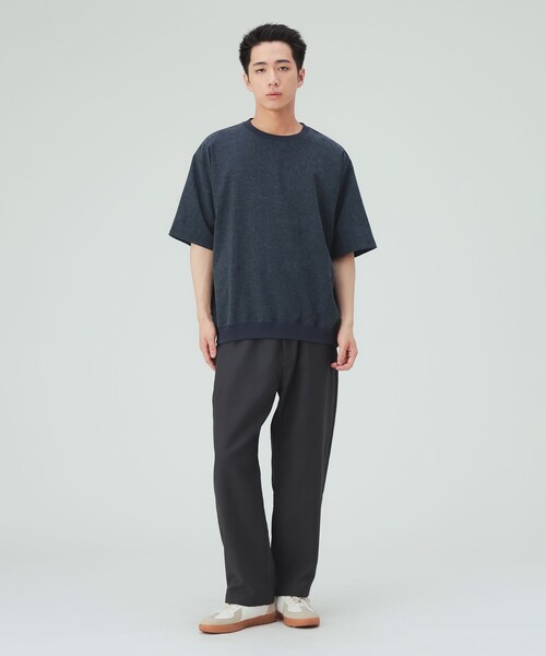 BEAMS HEART(ビームスハート)の「【6/18値下げ】麻混 メランジ 布帛 Tシャツ(ユニセックス)(Tシャツ/カットソー・メンズ・オフホワイト/チャコールグレー/ネイビー・S/L/XL/M)」の16枚目の写真