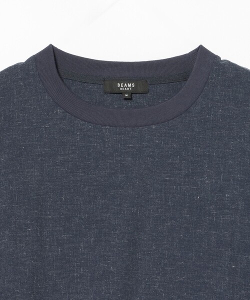 BEAMS HEART(ビームスハート)の「【6/18値下げ】麻混 メランジ 布帛 Tシャツ(ユニセックス)(Tシャツ/カットソー・メンズ・オフホワイト/チャコールグレー/ネイビー・S/L/XL/M)」の12枚目の写真