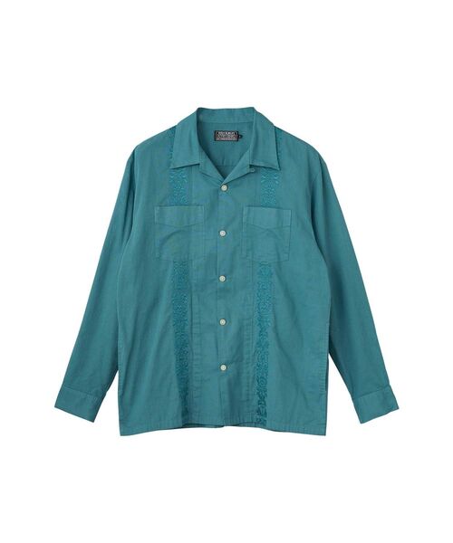 HYSTERIC GLAMOUR（ヒステリックグラマー）の「SKULL STRAP刺繍 キューバシャツ（シャツ/ブラウス・メンズ・ブルー/ブラック/ホワイト・X-LARGE/LARGE/MEDIUM/SMALL）」の3枚目の写真