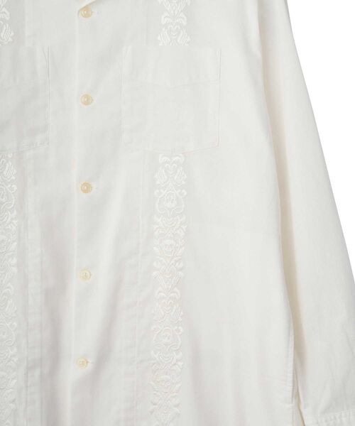 HYSTERIC GLAMOUR（ヒステリックグラマー）の「SKULL STRAP刺繍 キューバシャツ（シャツ/ブラウス・メンズ・ブルー/ブラック/ホワイト・X-LARGE/LARGE/MEDIUM/SMALL）」の6枚目の写真