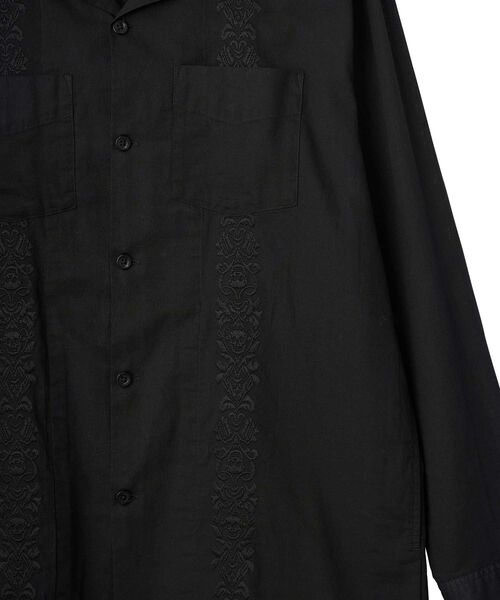 HYSTERIC GLAMOUR（ヒステリックグラマー）の「SKULL STRAP刺繍 キューバシャツ（シャツ/ブラウス・メンズ・ブルー/ブラック/ホワイト・X-LARGE/LARGE/MEDIUM/SMALL）」の12枚目の写真