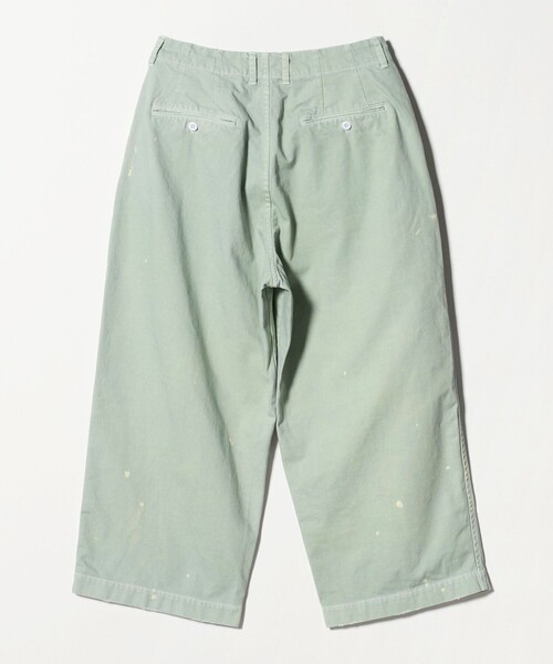 concause(コンコース)の「<concause> wide chino Trouser/チノパンツ(チノパンツ・メンズ・オフホワイト/ブラック/ケリーグリーン・4/5)」の4枚目の写真
