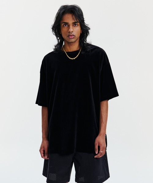 COOTIE PRODUCTIONS（クーティープロダクションズ）の「Velour S/S Tee（Tシャツ/カットソー・メンズ・ブラック/グレー・LARGE/MEDIUM/X-LARGE/SMALL）」の4枚目の写真