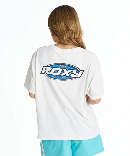 ROXY(ロキシー)の「ROXY/ロキシー 水着 ラッシュガード 半袖 Tシャツ 水陸両用 ロゴ SURF SOUL RASH TEE RLY262018 UT(Tシャツ/カットソー・レディース・ベージュ/オフホワイト/ピンク・L/M)」の2枚目の写真