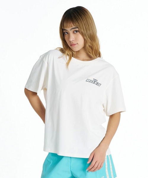 ROXY(ロキシー)の「ROXY/ロキシー 水着 ラッシュガード 半袖 Tシャツ 水陸両用 ロゴ SURF SOUL RASH TEE RLY262018 UT(Tシャツ/カットソー・レディース・ベージュ/オフホワイト/ピンク・L/M)」の5枚目の写真