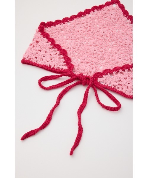 RODEO CROWNS WIDE BOWL(ロデオクラウンズワイドボウル)の「クロシェバブーシュカ(ニットキャップ/ビーニー・レディース・ホワイト系その他/ブルー/ピンク系その他・FREE)」の10枚目の写真