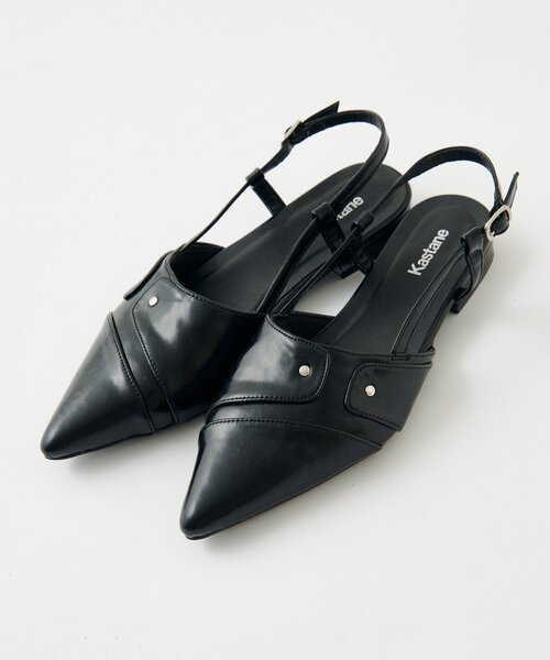 Kastane(カスタネ)の「スタッズトゥパンプス(パンプス・レディース・サンドベージュ/ブラック・37/36/38)」の9枚目の写真