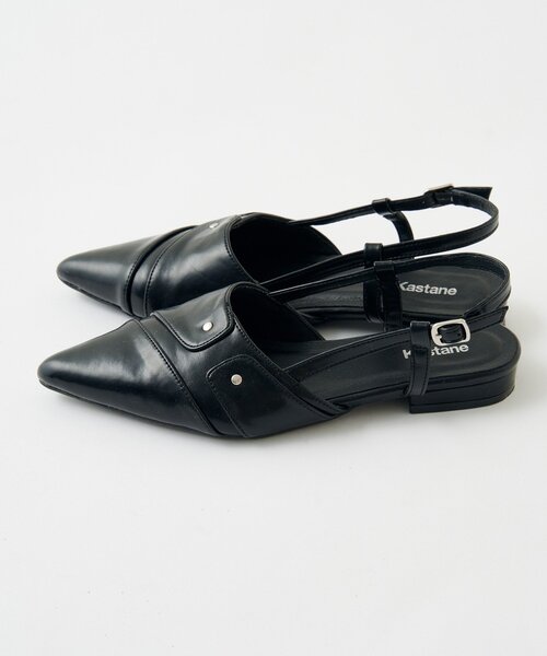 Kastane(カスタネ)の「スタッズトゥパンプス(パンプス・レディース・サンドベージュ/ブラック・37/36/38)」の10枚目の写真