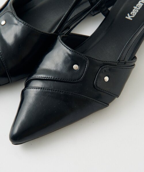 Kastane(カスタネ)の「スタッズトゥパンプス(パンプス・レディース・サンドベージュ/ブラック・37/36/38)」の12枚目の写真