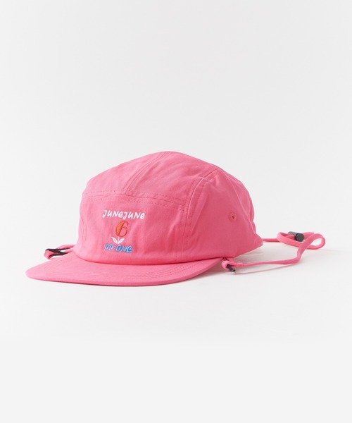 Chick(チック)の「Jet Cap with Chin Strap and Embroidered Logo / あご紐付き ロゴ刺繍 ジェットキャップ 2026年 夏 夏服(キャップ・レディース・ネイビー/ピンク・FREE)」の4枚目の写真