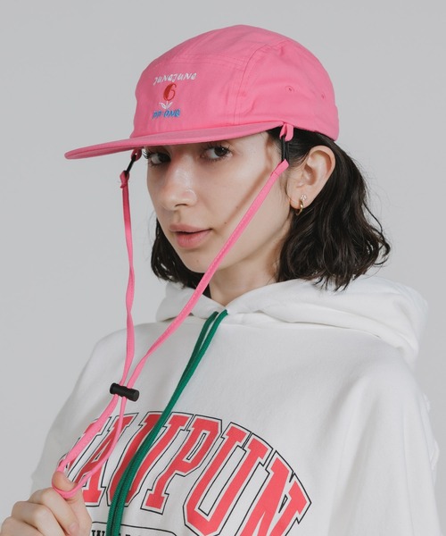 Chick(チック)の「Jet Cap with Chin Strap and Embroidered Logo / あご紐付き ロゴ刺繍 ジェットキャップ 2026年 夏 夏服(キャップ・レディース・ネイビー/ピンク・FREE)」の21枚目の写真