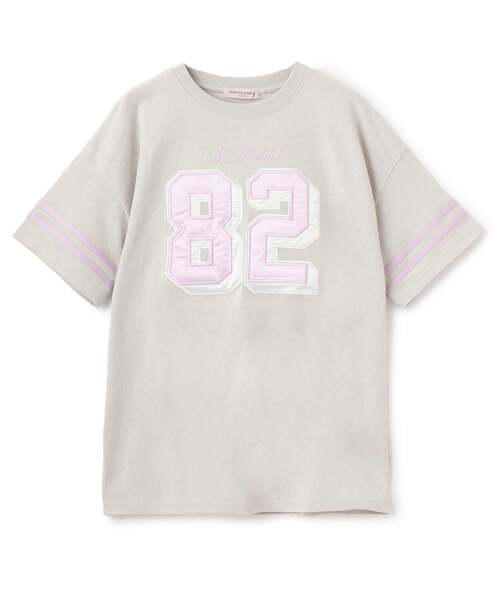 mezzo piano Junior(メゾピアノジュニア)の「【人気商品再入荷】【直営店で取り扱い無し】ナンバリングTシャツ(Tシャツ/カットソー・キッズ・ブルー/ライトグレー・S:140cm/L:160cm)」の2枚目の写真