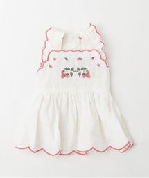 moncheri（モンシェリ）の「冷感いちご柄刺繍スカラップワンピース【保冷剤対応】（ペットウェア）」