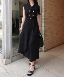 【INGNI　SOELA】金ボタントレンチワンピース　WEB限定