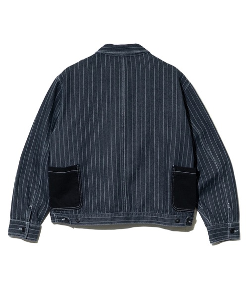 Mountain Mania(マウンテンマニア)の「Mountain Mania/マウンテンマニア Pin-Stripe Denim Coverall(カバーオール・メンズ・ライトインディゴブルー/ブラック・MEDIUM/LARGE/X-LARGE)」の13枚目の写真