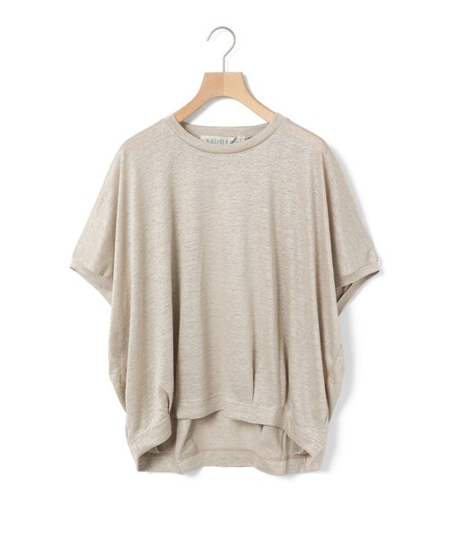 MidiUmi(ミディウミ)の「MidiUmi リネンコクーンプルオーバー(Tシャツ/カットソー・レディース・ネイビー/ベージュ・FREE)」の2枚目の写真