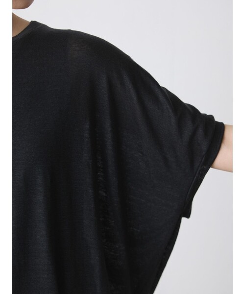MidiUmi(ミディウミ)の「MidiUmi リネンコクーンプルオーバー(Tシャツ/カットソー・レディース・ネイビー/ベージュ・FREE)」の9枚目の写真