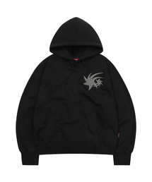 Star Applique hoodie Black