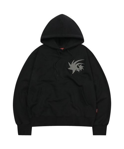 S'EST(エスイーエスティー)の「Star Applique hoodie Black(パーカー・メンズ・ブラック・SMALL/MEDIUM/LARGE)」の1枚目の写真