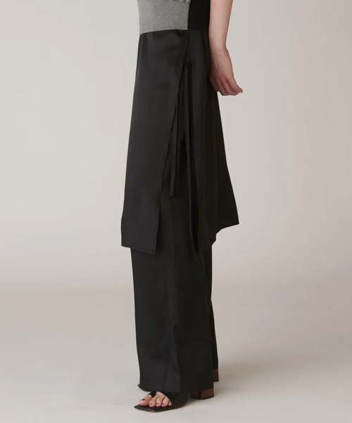 INSCRIRE/アンスクリア】Cupro Layered Pants/キュプラレイヤード