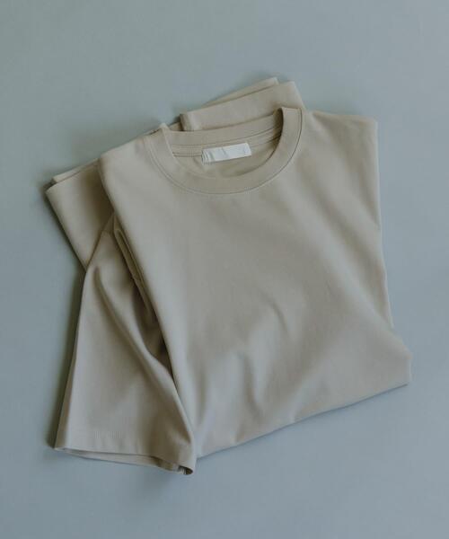 SENSE OF PLACE by URBAN RESEARCH(センスオブプレイスバイアーバンリサーチ)の「コットンスムースショートスリーブ Tシャツ(Tシャツ/カットソー・メンズ・ホワイト/ネイビー/ライトベージュ/チャコールグレー/ライトブルー/ブラック・LARGE/MEDIUM)」の4枚目の写真